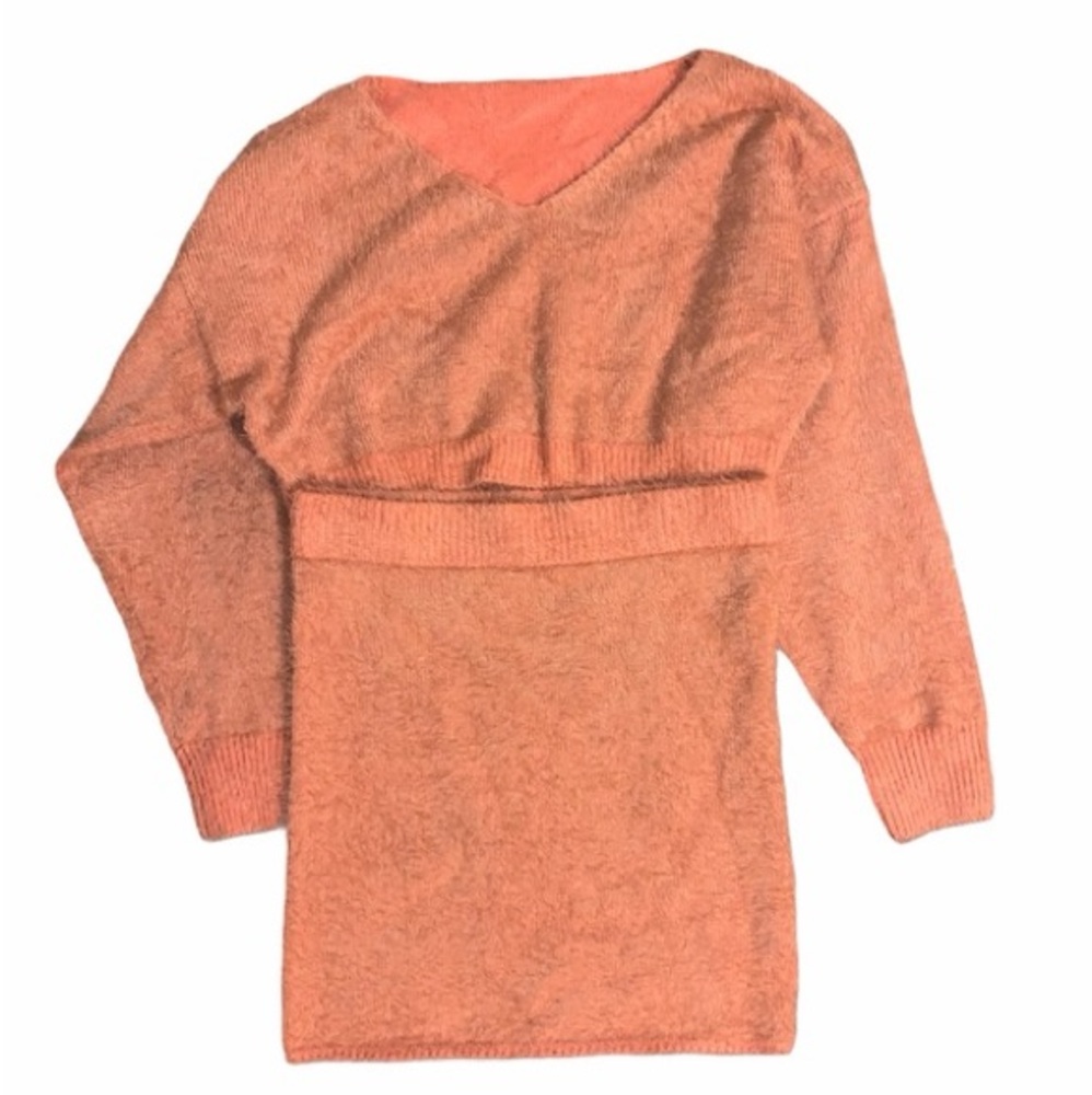Cozy Orange Women's Sweater Set